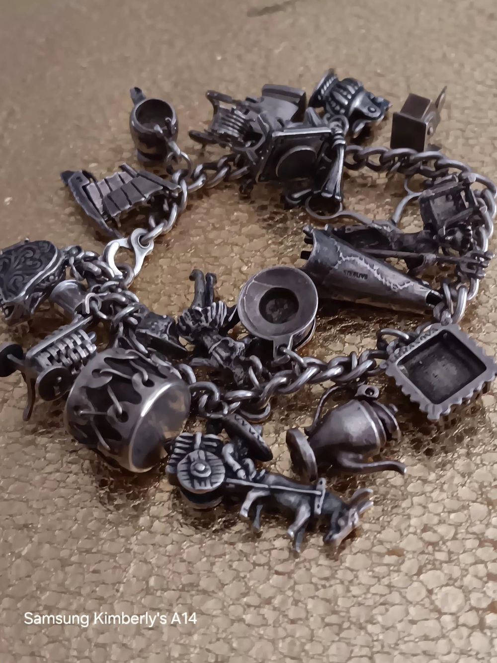 Rare VintageSterling Silver Charm Bracelet with Multiple Animated Charms - Picture 3 of 12
